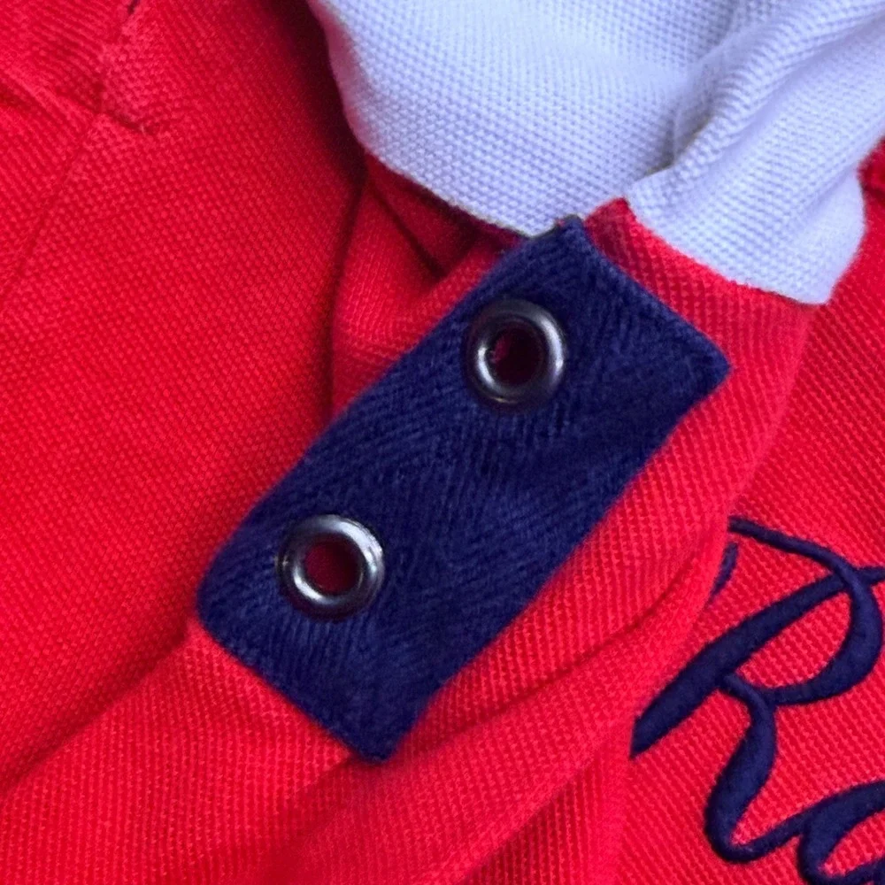 Polo Ralph Lauren Polo Shirt Men XXL Red Custom Snow Polo Challenge Cup Crest